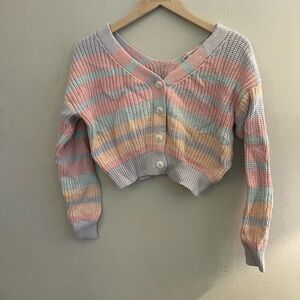 moon & madison Multicolor Striped Cardigan
